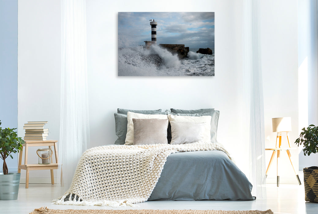 Toile textile haut de gamme Toile textile haut de gamme 120 cm x 80 cm paysage Colònia de Sant Jordi - Faro de Ses Salines 