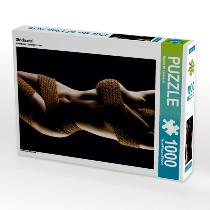 Strickschal 1000 Teile Puzzle hoch - CALVENDO Foto-Puzzle'