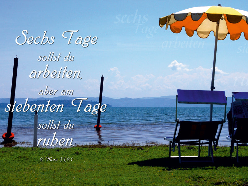 Sechs Tage sollst du arbeiten, aber am siebenten Tag sollst du ruhen. 1000 Teile Puzzle quer - CALVENDO Foto-Puzzle'