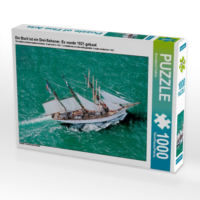 Die Marit ist ein Drei-Schoner. Es wurde 1921 gebaut 1000 Teile Puzzle quer - CALVENDO Foto-Puzzle'