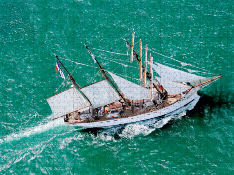 Die Marit ist ein Drei-Schoner. Es wurde 1921 gebaut 1000 Teile Puzzle quer - CALVENDO Foto-Puzzle'