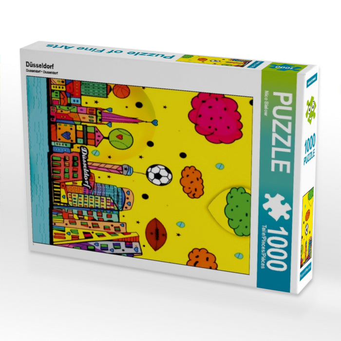 Düsseldorf 1000 Teile Puzzle hoch - CALVENDO Foto-Puzzle'