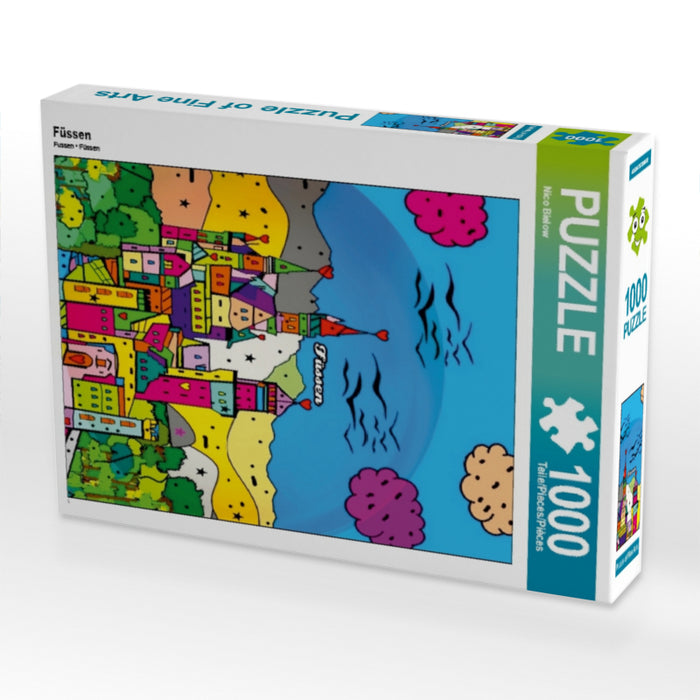 Füssen 1000 Teile Puzzle hoch - CALVENDO Foto-Puzzle'