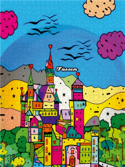 Füssen 1000 Teile Puzzle hoch - CALVENDO Foto-Puzzle'