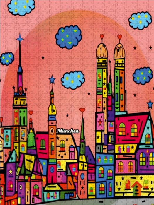 München 1000 Teile Puzzle hoch - CALVENDO Foto-Puzzle'