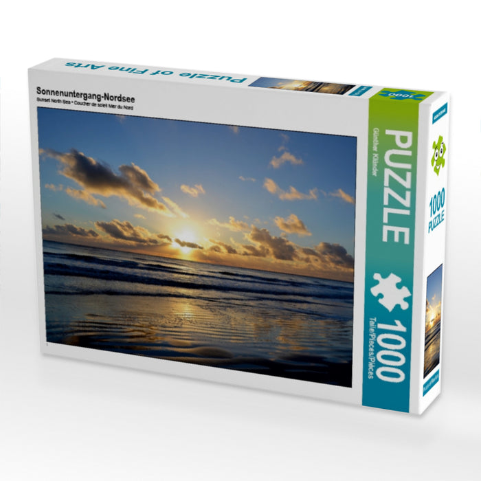 Sonnenuntergang-Nordsee 1000 Teile Puzzle quer - CALVENDO Foto-Puzzle'