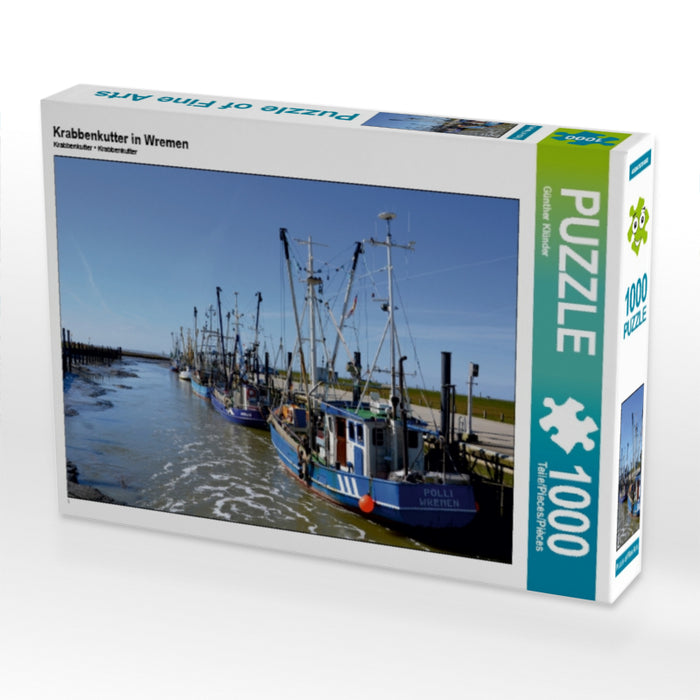 Krabbenkutter in Wremen 1000 Teile Puzzle quer - CALVENDO Foto-Puzzle'