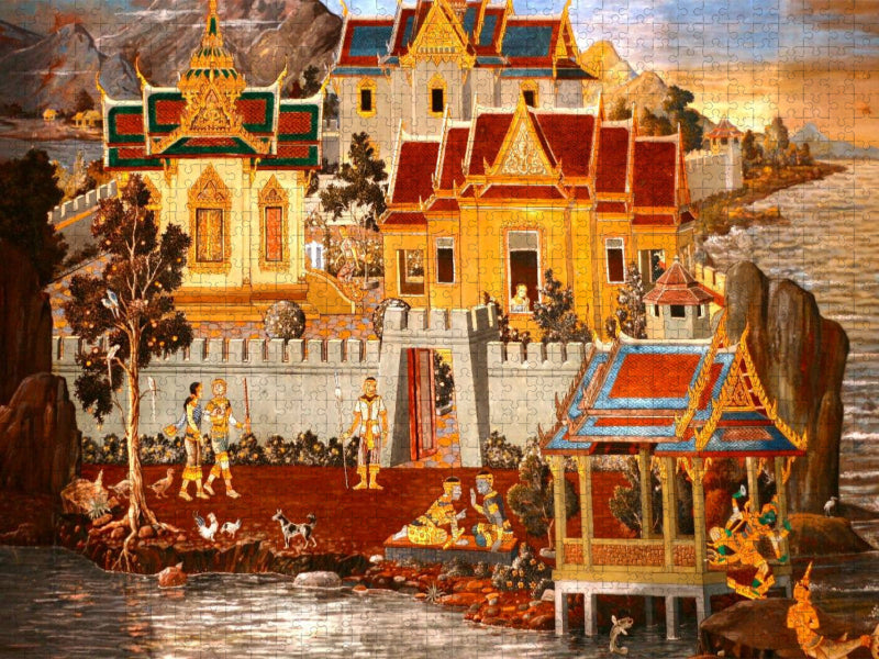Königshaus von Ayuthaya - CALVENDO Foto-Puzzle'