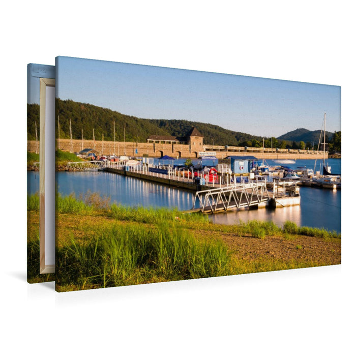 Premium Textil-Leinwand Sperrmauer Seeseite