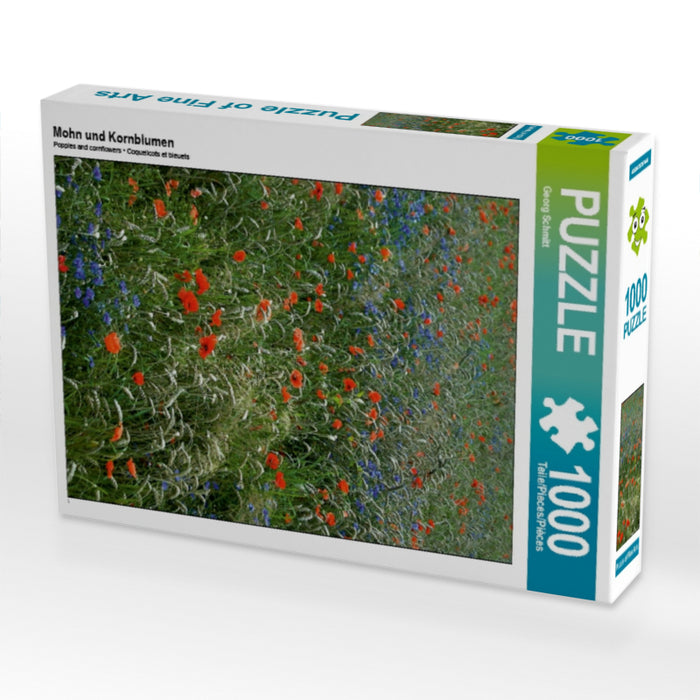 Mohn und Kornblumen 1000 Teile Puzzle hoch - CALVENDO Foto-Puzzle'