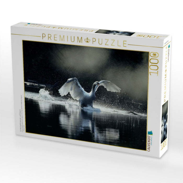 Ein Bild SWANS Kalender. weiß Eleganz - CALVENDO Foto-Puzzle'