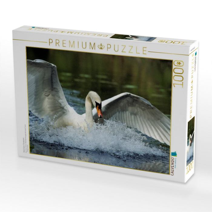 Mute Swan. Frankreich - CALVENDO Foto-Puzzle'