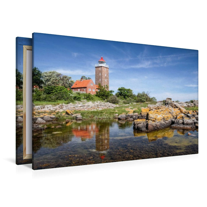 Premium Textil-Leinwand Der Leuchtturm von Svaneke