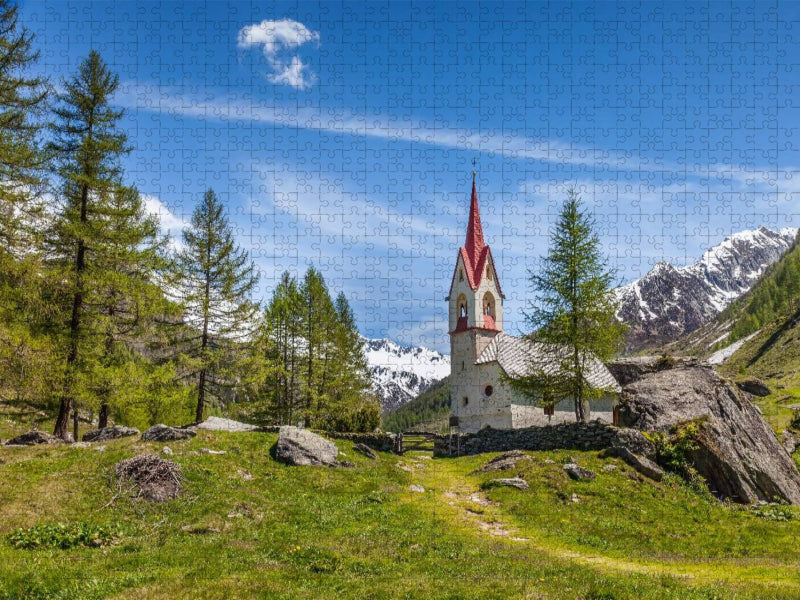 Heilig Geist Kirche in Kasern, Hinteres Ahrntal - CALVENDO Foto-Puzzle'