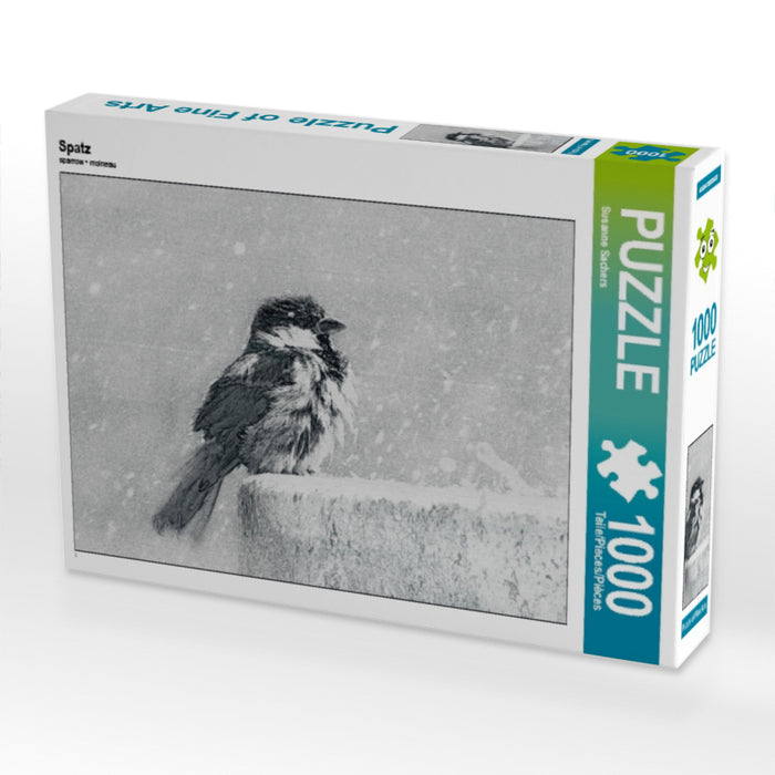 Spatz 1000 Teile Puzzle quer - CALVENDO Foto-Puzzle'