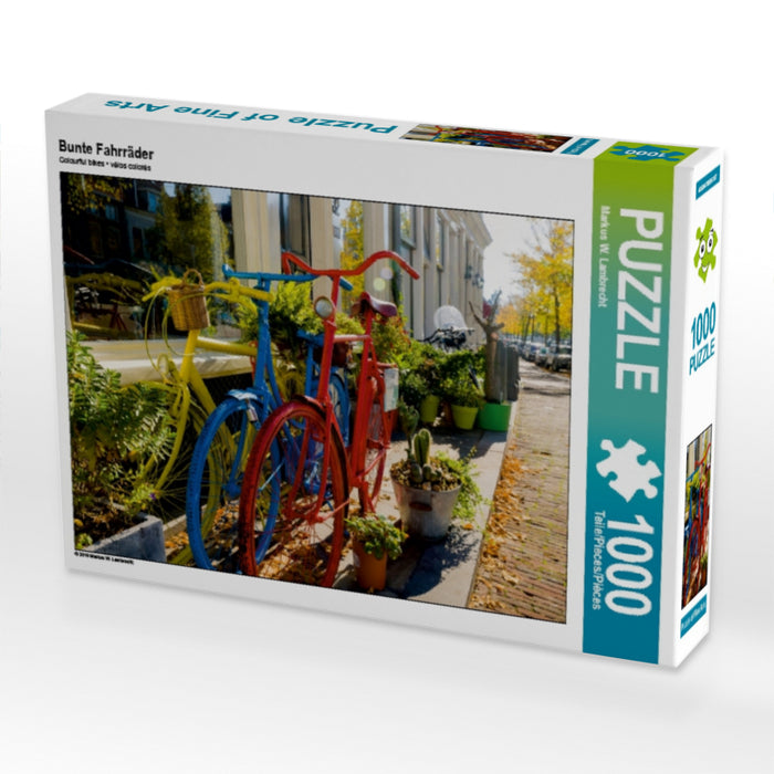 Bunte Fahrräder 1000 Teile Puzzle quer - CALVENDO Foto-Puzzle'
