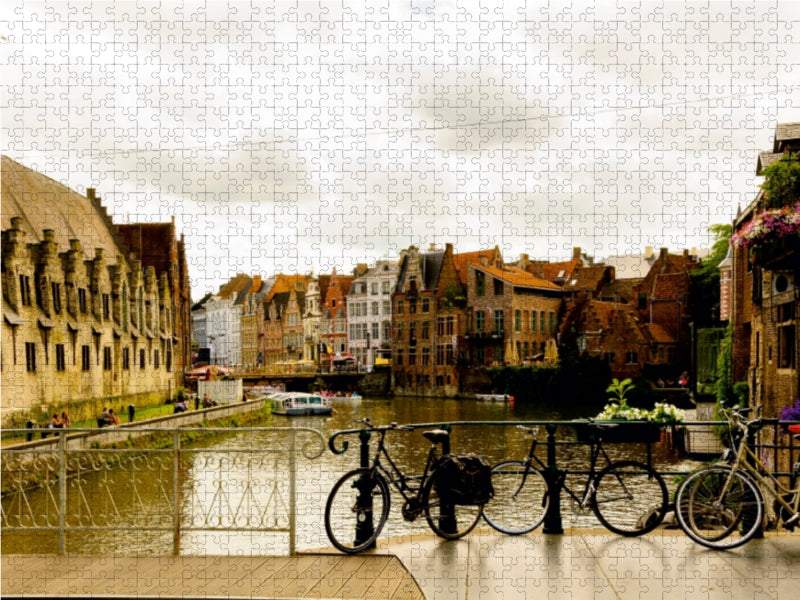 Gent, Kraanlei 1000 Teile Puzzle quer - CALVENDO Foto-Puzzle'