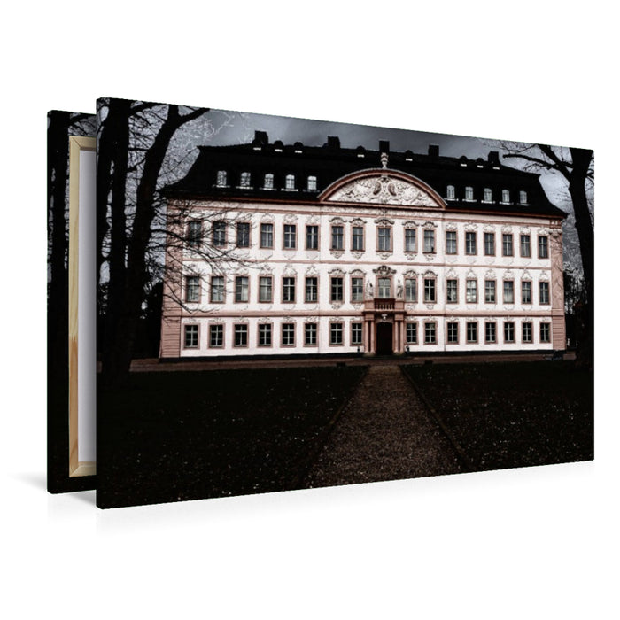 Premium Textil-Leinwand Schloss Oppurg