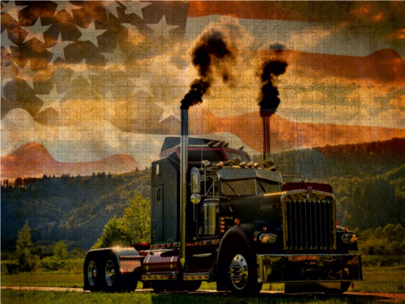 Kenworth W900A Baujahr 1978 PHOTOART 1000 Teile Puzzle quer - CALVENDO Foto-Puzzle'
