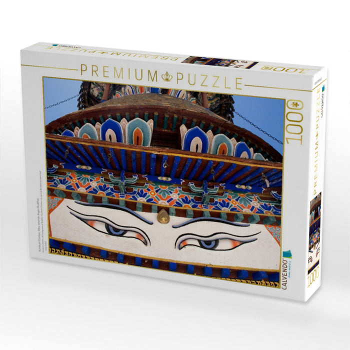 Kumbum Chörten: Alles sehende Augen Buddhas - CALVENDO Foto-Puzzle'
