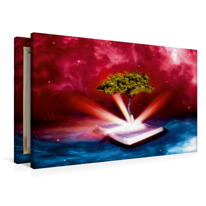 Premium Textil-Leinwand Baum des Lebens