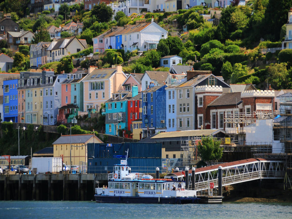Blick auf Dartmouth am Fluss Dart (Grafschaft Devon) - CALVENDO Foto-Puzzle'