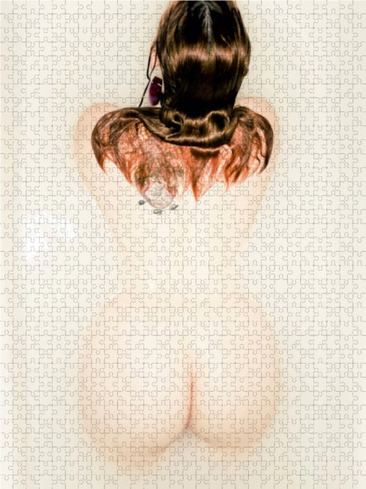 Nackter Rücken in der Badewanne 1000 Teile Puzzle hoch - CALVENDO Foto-Puzzle'