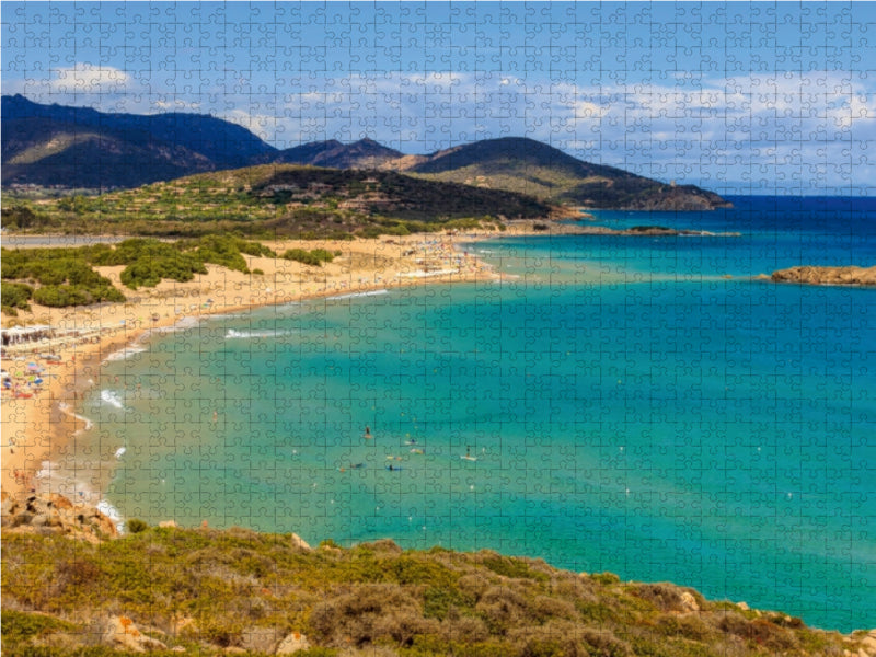 Spiaggia di Su Giudeu, Chia - CALVENDO photo puzzle 