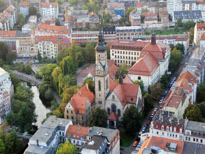 Philippus Kirche am Karl-Heine-Kanal Leipzig - CALVENDO Foto-Puzzle'
