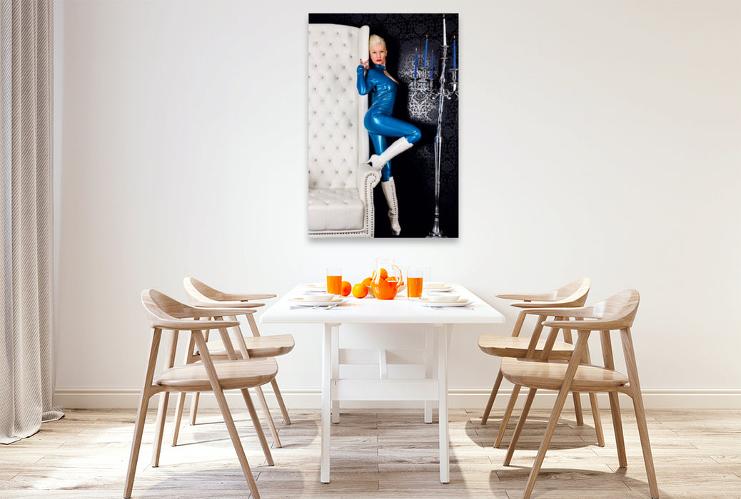 Premium Textil-Leinwand Premium Textil-Leinwand 80 cm x 120 cm  hoch Ein Motiv aus dem Kalender Latex Fetisch Diva