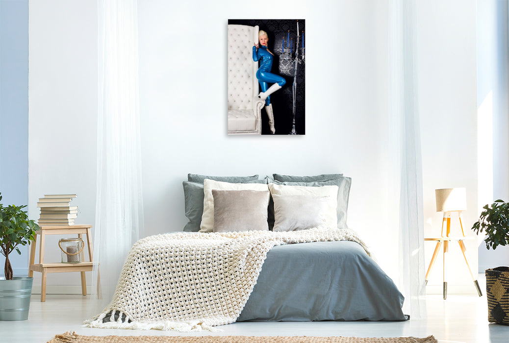 Premium Textil-Leinwand Premium Textil-Leinwand 80 cm x 120 cm  hoch Ein Motiv aus dem Kalender Latex Fetisch Diva