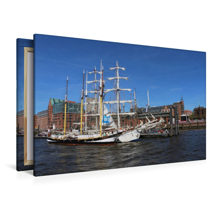 Premium Textil-Leinwand Im Hamburger Hafen