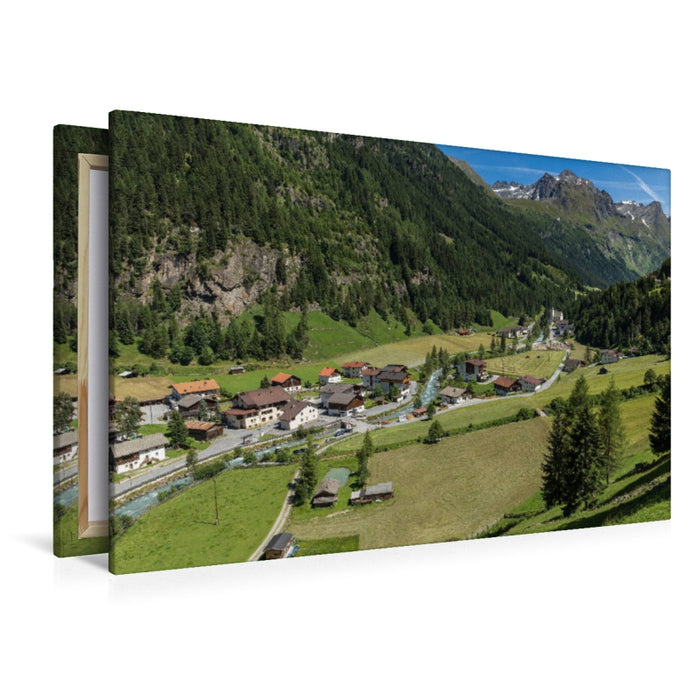 Premium Textil-Leinwand Pitztal - St. Leonhard