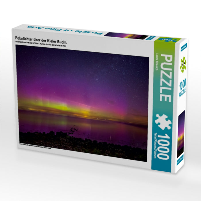 Northern lights over the Bay of Kiel - CALVENDO photo puzzle 