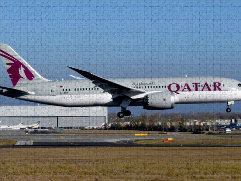 Qatar Airways Boeing 787-8 Dreamliner 1000 Teile Puzzle quer - CALVENDO Foto-Puzzle'