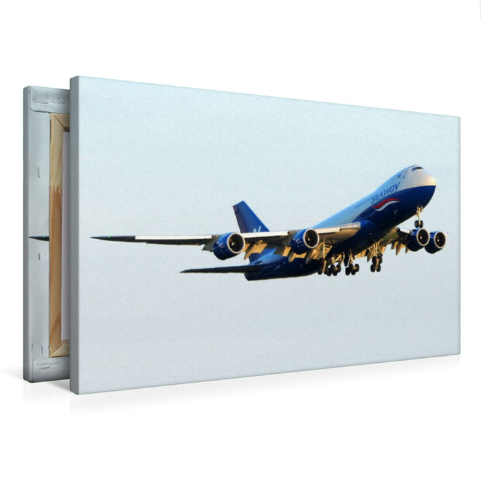 Premium Textil-Leinwand Silkway Azerbaijan Cargo Boeing 747-8F