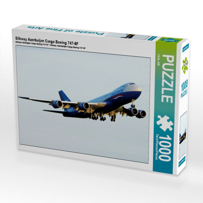 Silkway Azerbaijan Cargo Boeing 747-8F 1000 Teile Puzzle quer - CALVENDO Foto-Puzzle'