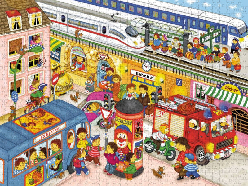 Am Bahnhof - CALVENDO Foto-Puzzle'