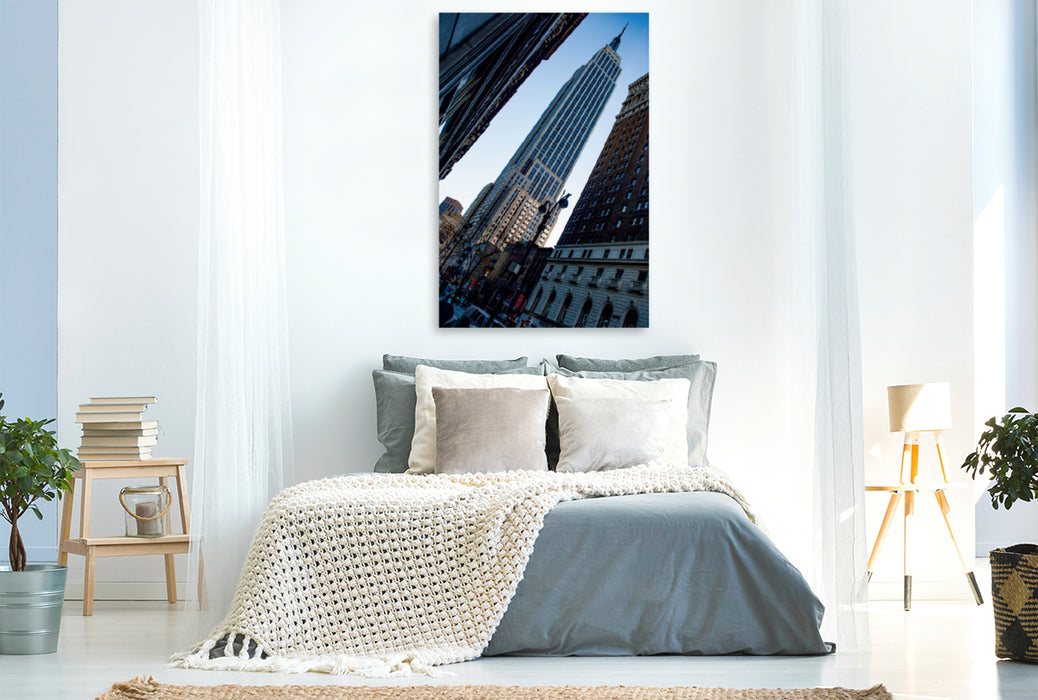 Premium Textil-Leinwand Premium Textil-Leinwand 80 cm x 120 cm  hoch Empire State Building