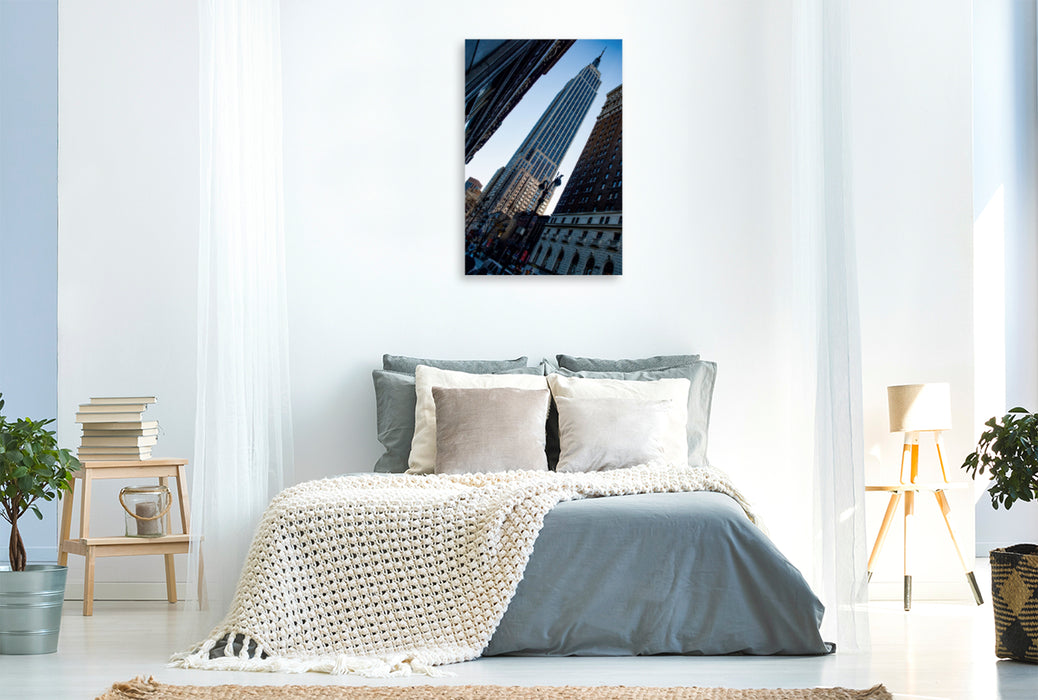 Premium Textil-Leinwand Premium Textil-Leinwand 80 cm x 120 cm  hoch Empire State Building