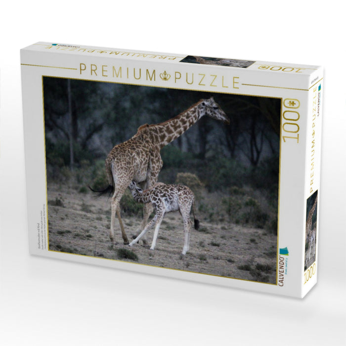 Giraffenmutter mit Kind - CALVENDO Foto-Puzzle'