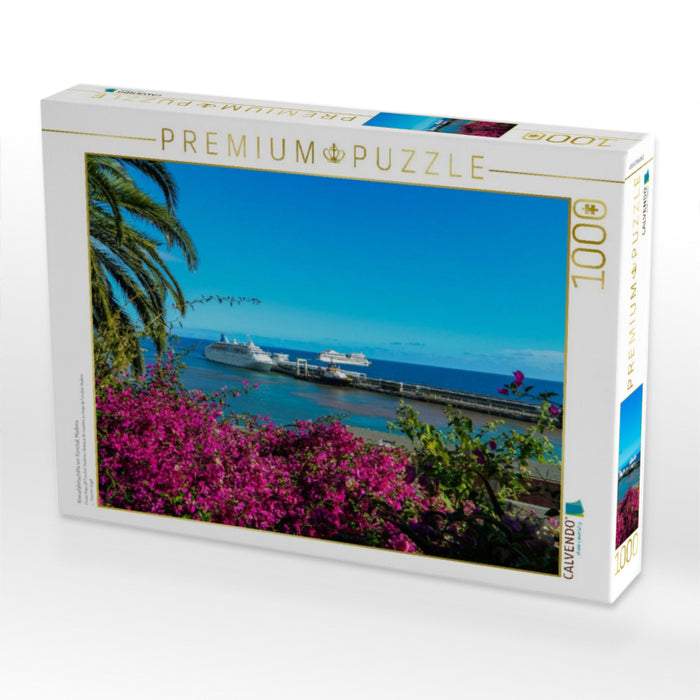 Kreuzfahrtschiffe vor Funchal, Madeira - CALVENDO Foto-Puzzle'