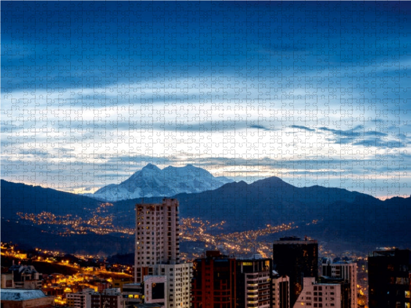 illimani bei Morgendämmerung 1000 Teile Puzzle quer - CALVENDO Foto-Puzzle'