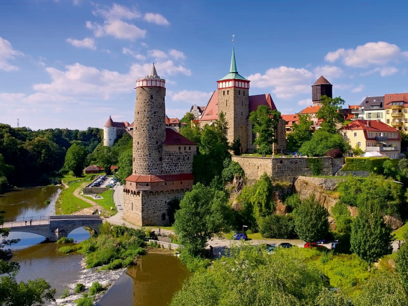 Skyline der Stadt und die Spree 1000 Teile Puzzle quer - CALVENDO Foto-Puzzle'