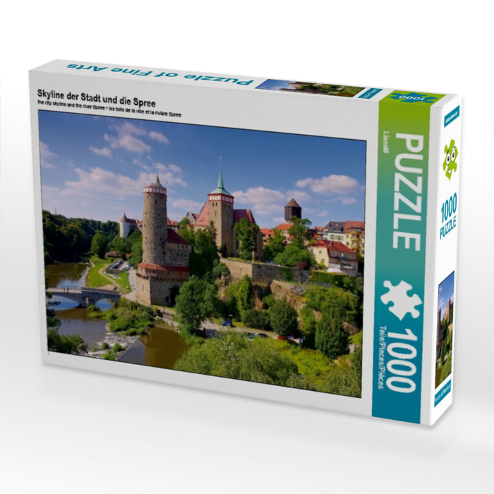 Skyline der Stadt und die Spree 1000 Teile Puzzle quer - CALVENDO Foto-Puzzle'
