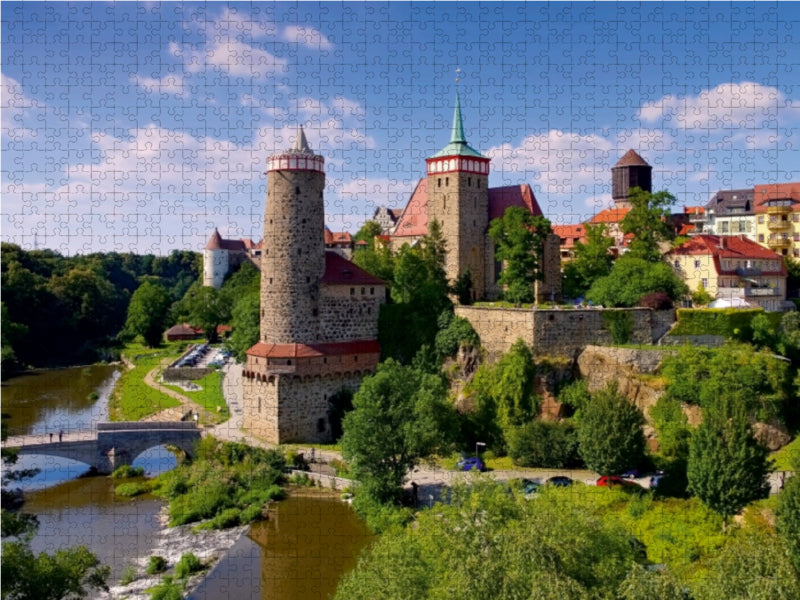 Skyline der Stadt und die Spree 1000 Teile Puzzle quer - CALVENDO Foto-Puzzle'
