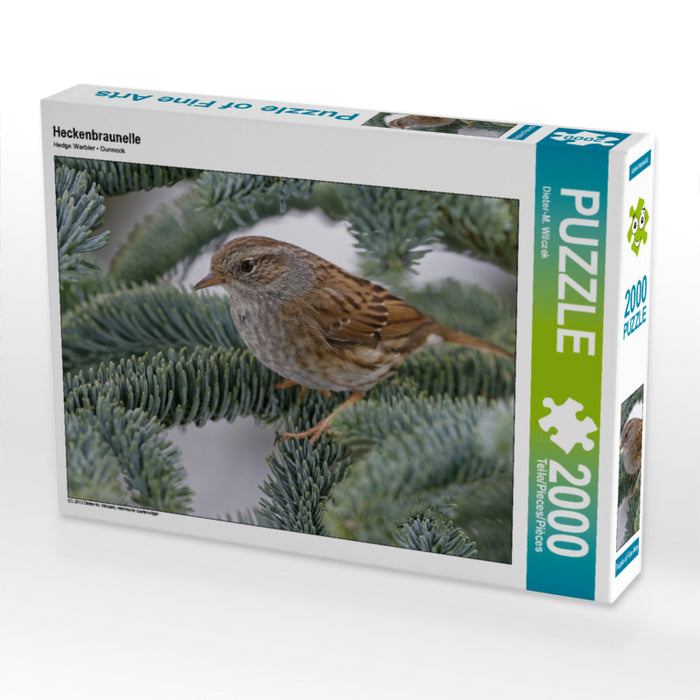 Heckenbraunelle 2000 Teile Puzzle quer - CALVENDO Foto-Puzzle'