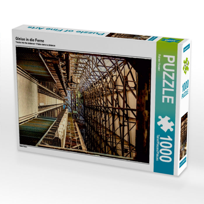 Gleise in die Ferne 1000 Teile Puzzle hoch - CALVENDO Foto-Puzzle'