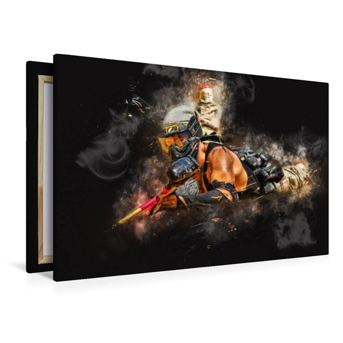 Premium Textil-Leinwand Paintball