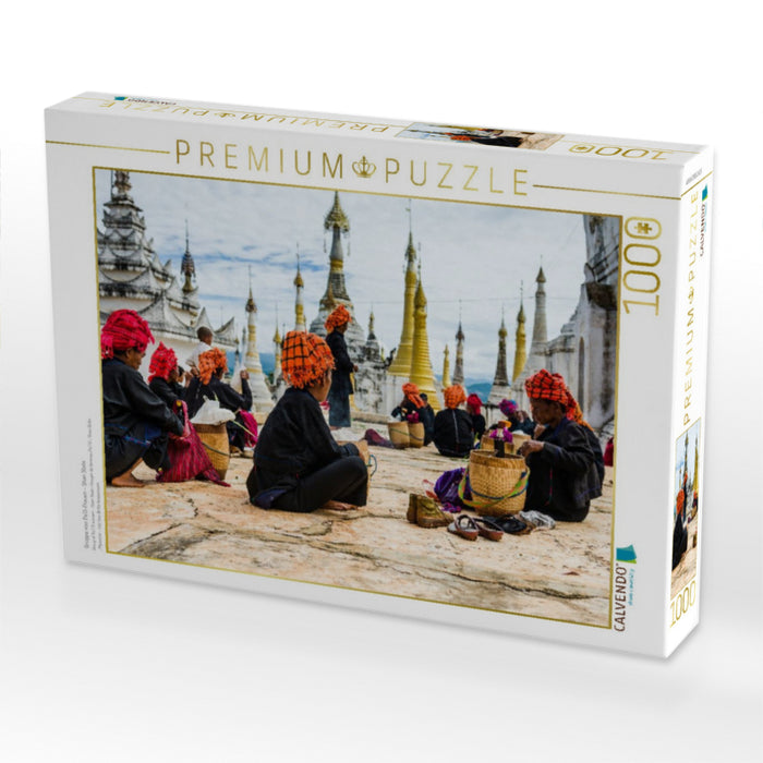Gruppe von Pa'O-Frauen - Shan State - CALVENDO Foto-Puzzle'
